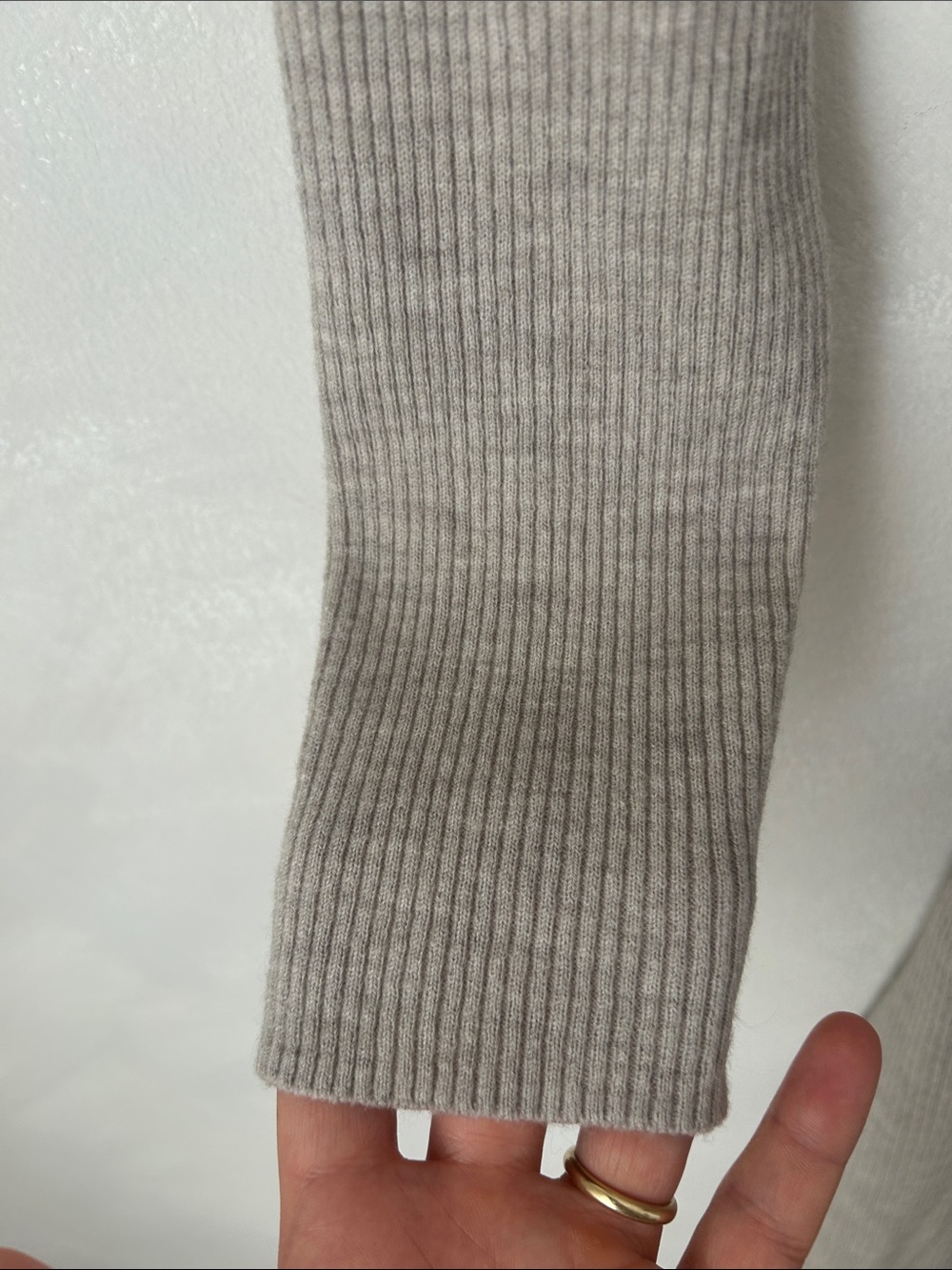 Babaton the group henley sweater dress knit bodycon belted merino sz M heathered - Picture 8 of 12